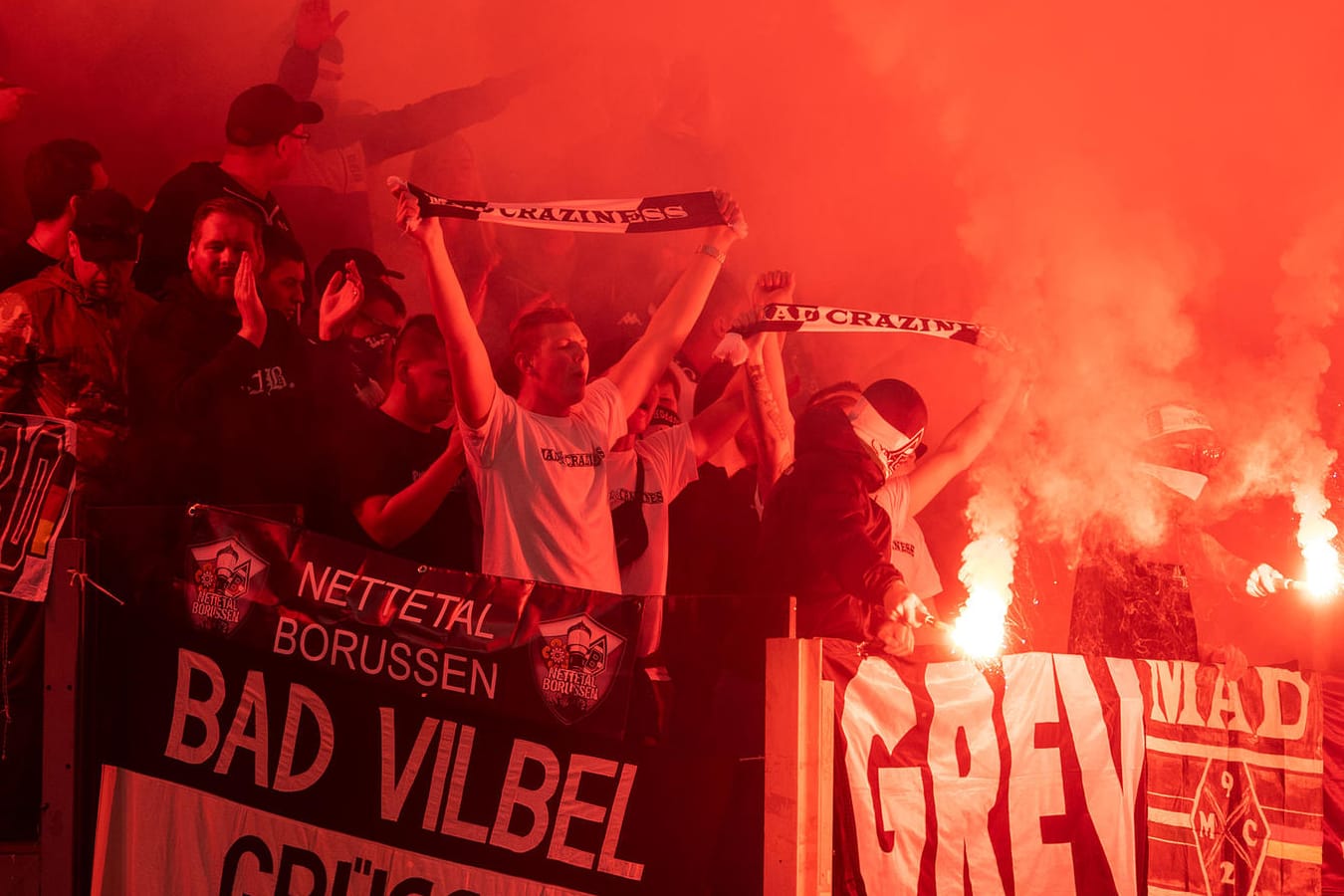Gladbacher Fans beim Auswärtsspiel in Rom.
