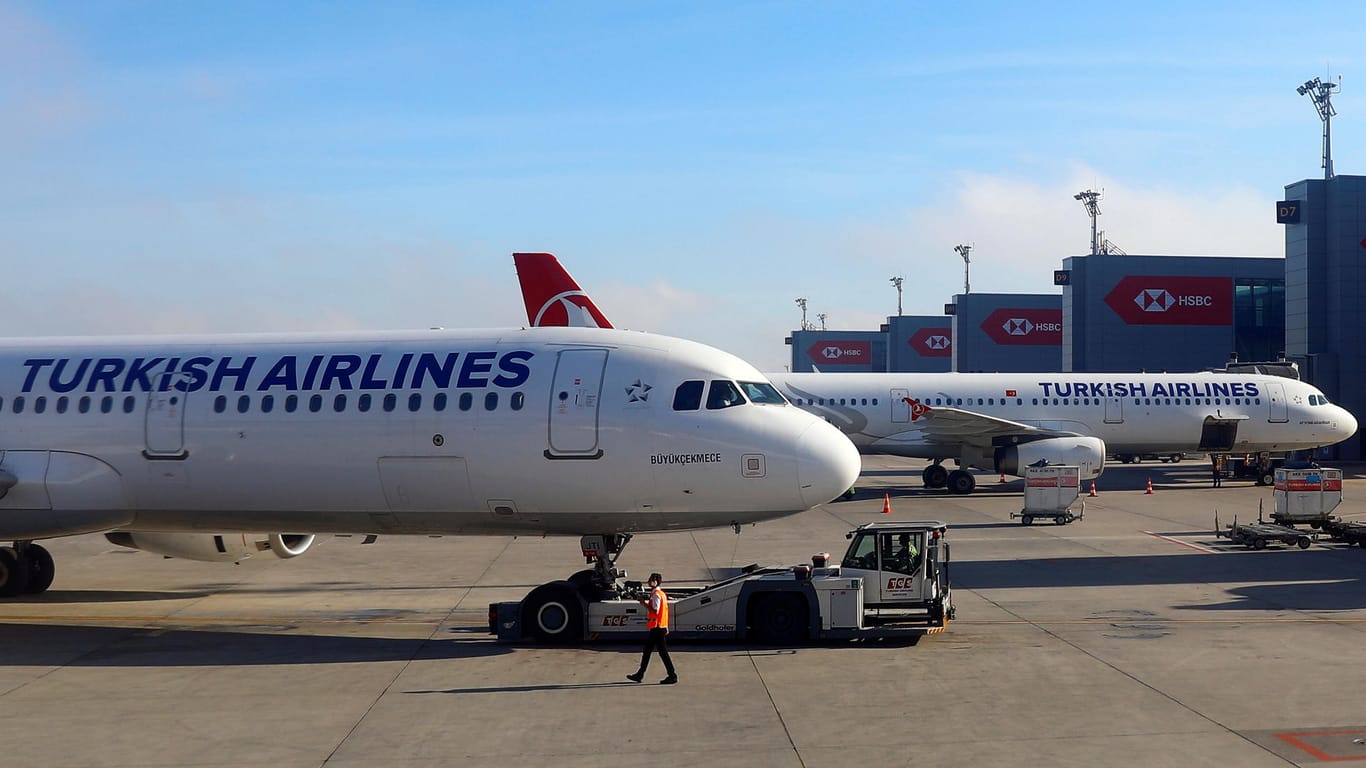 Ein Flugzeug von Turkish Airlines: Am Freitag legten Demonstranten die Schalter in Frankfurt und Hamburg lahm.