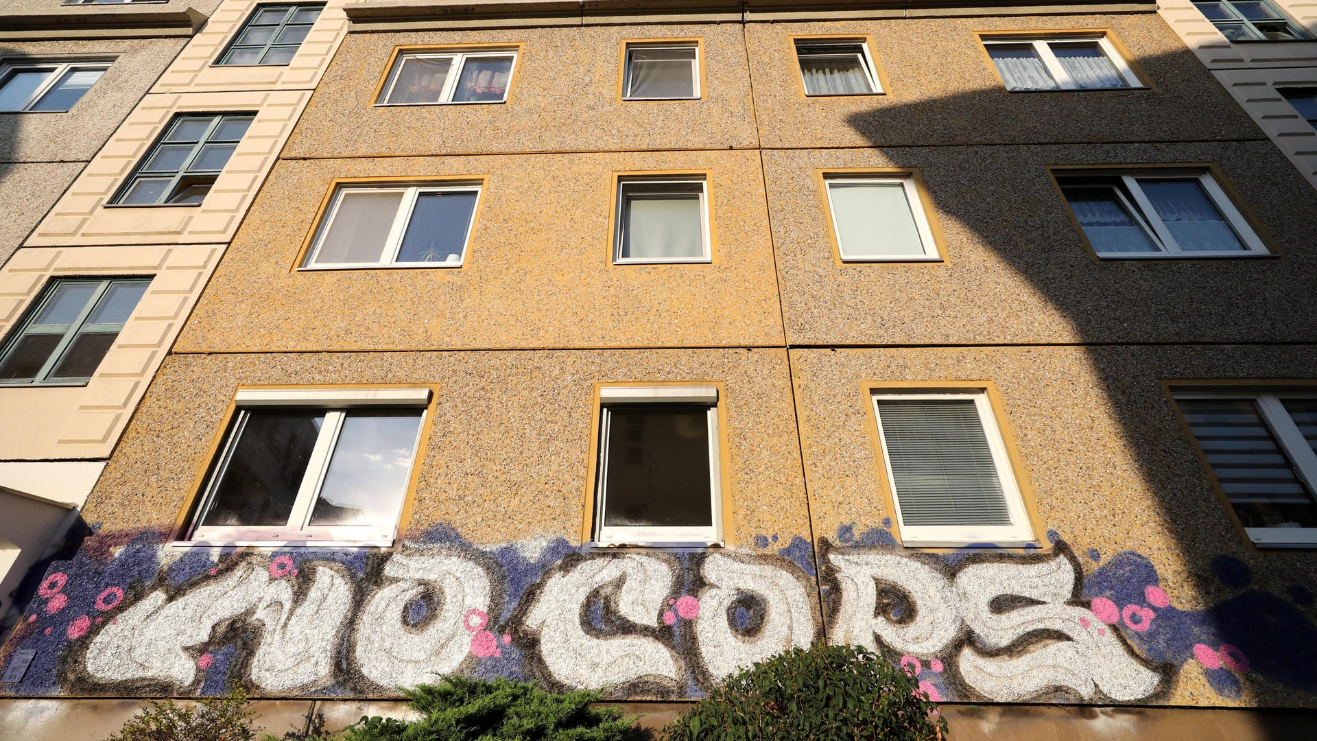 Ein Graffiti in Leipzig Connewitz: "Keine Polizei" – in dem Viertel gibt es immer wieder Zusammenstöße von Polizei und linker Szene. Ein Graffiti in Leipzig Connewitz: "Keine Polizei" – in dem Viertel gibt es immer wieder Zusammenstöße von Polizei und linker Szene.