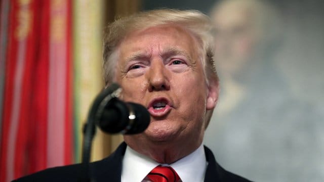 Donald Trump gibt den Tod von Abu Bakr al-Bagdadi bekannt.