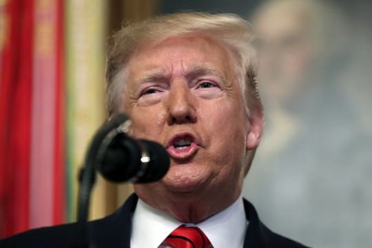 Donald Trump gibt den Tod von Abu Bakr al-Bagdadi bekannt.