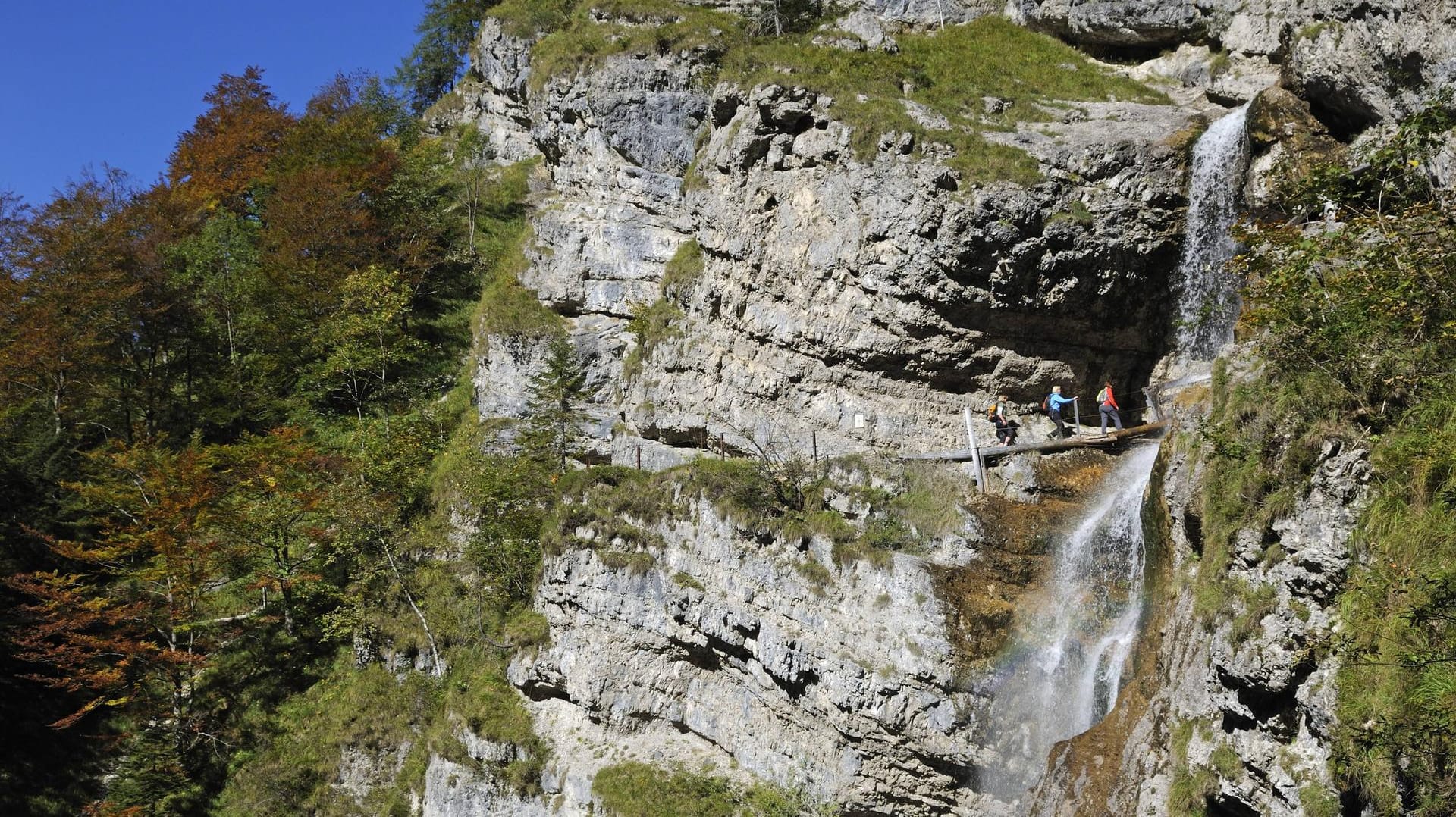 Wanderer im Heutal in Österreich (Symbolbild): Die Wandergruppe war auf unmarkierten Wegen unterwegs.