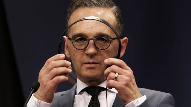 Außenminister Heiko Maas am Samstag bei einer Pressekonferenz mit seinem türkischen Amtskollegen Cavusoglu. Außenminister Heiko Maas am Samstag bei einer Pressekonferenz mit seinem türkischen Amtskollegen Cavusoglu.