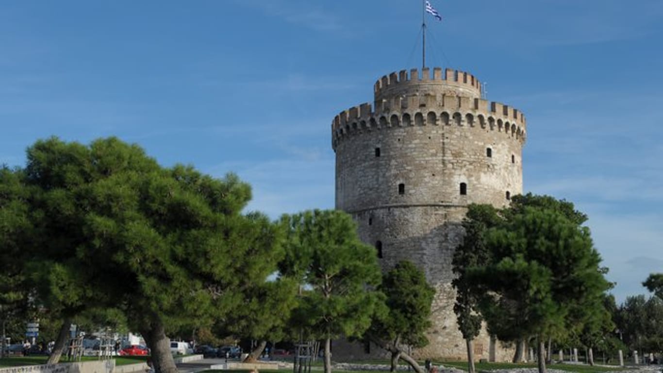 Das Wahrzeichen der Stadt Thessaloniki: der Weiße Turm.