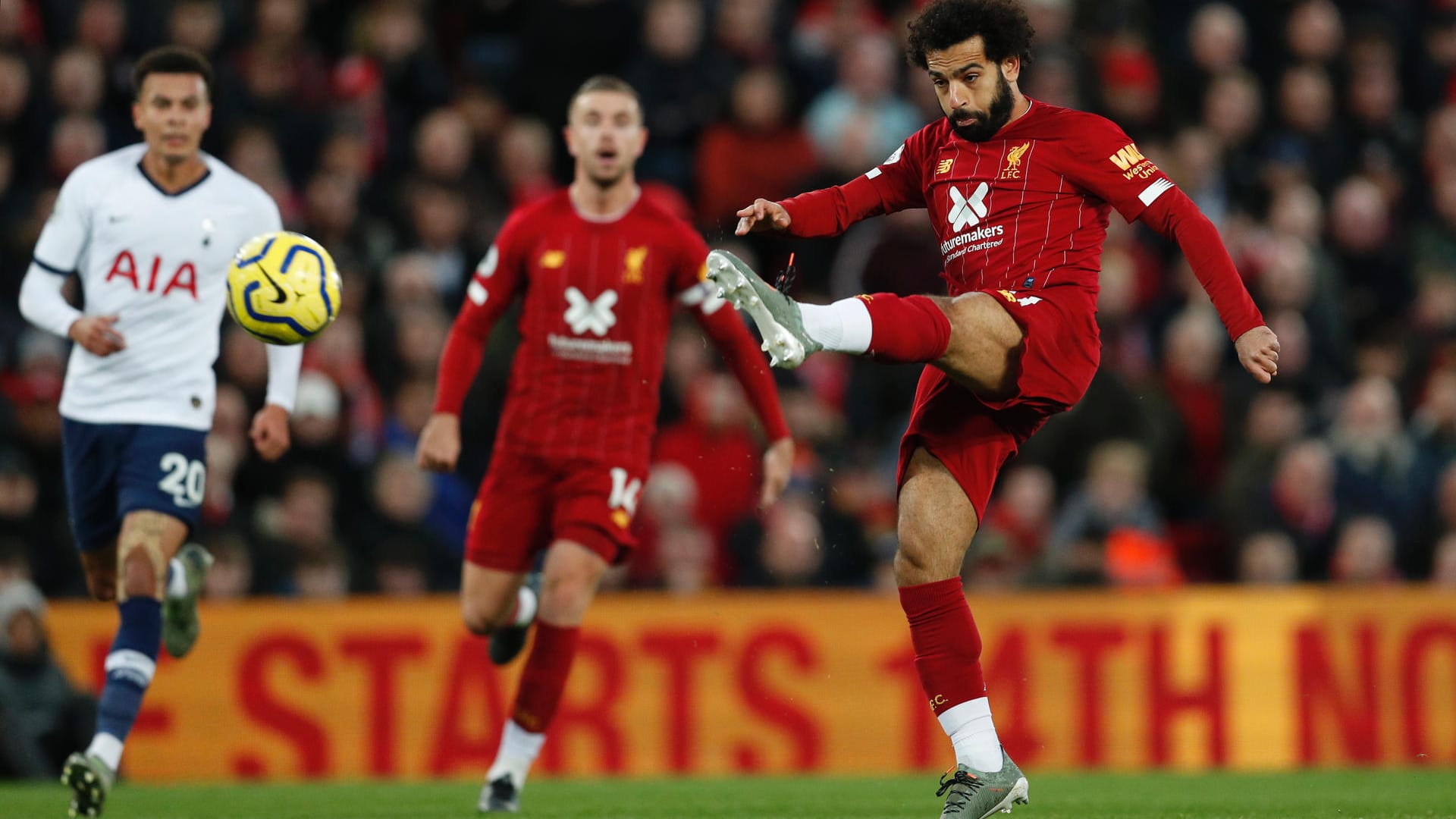 Abschluss: Liverpools Salah gegen Tottenham.