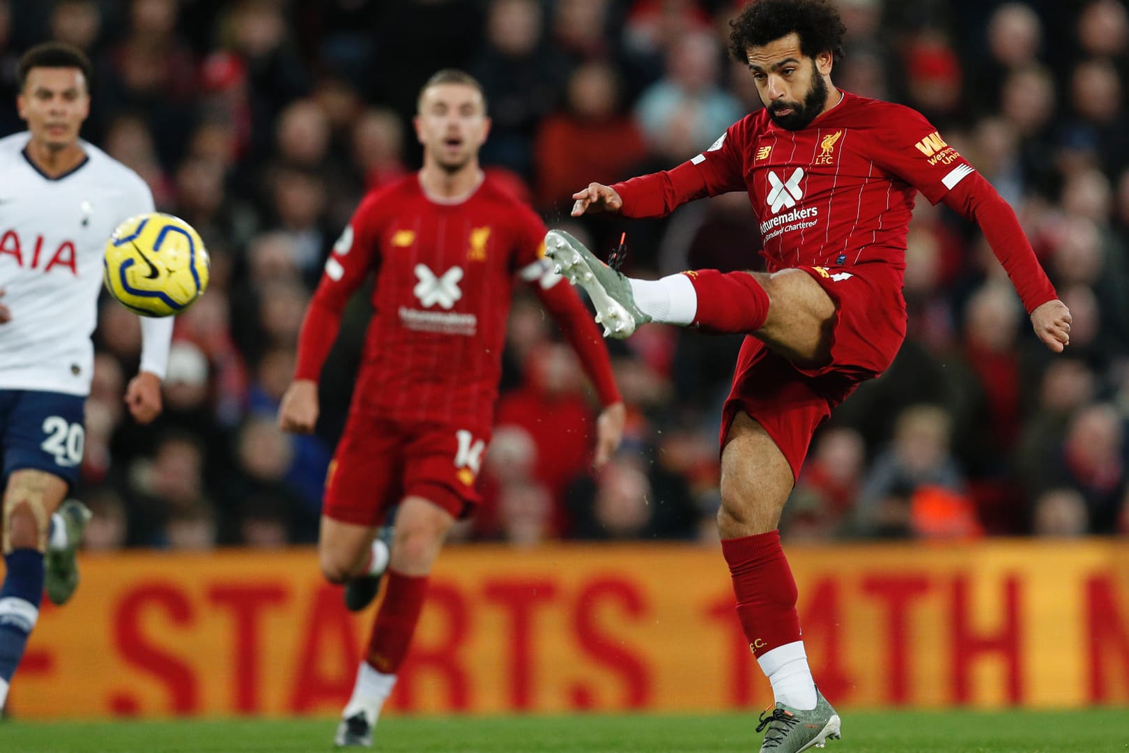 Abschluss: Liverpools Salah gegen Tottenham.