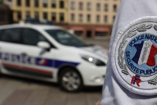 Polizeiwagen in Straßburg.