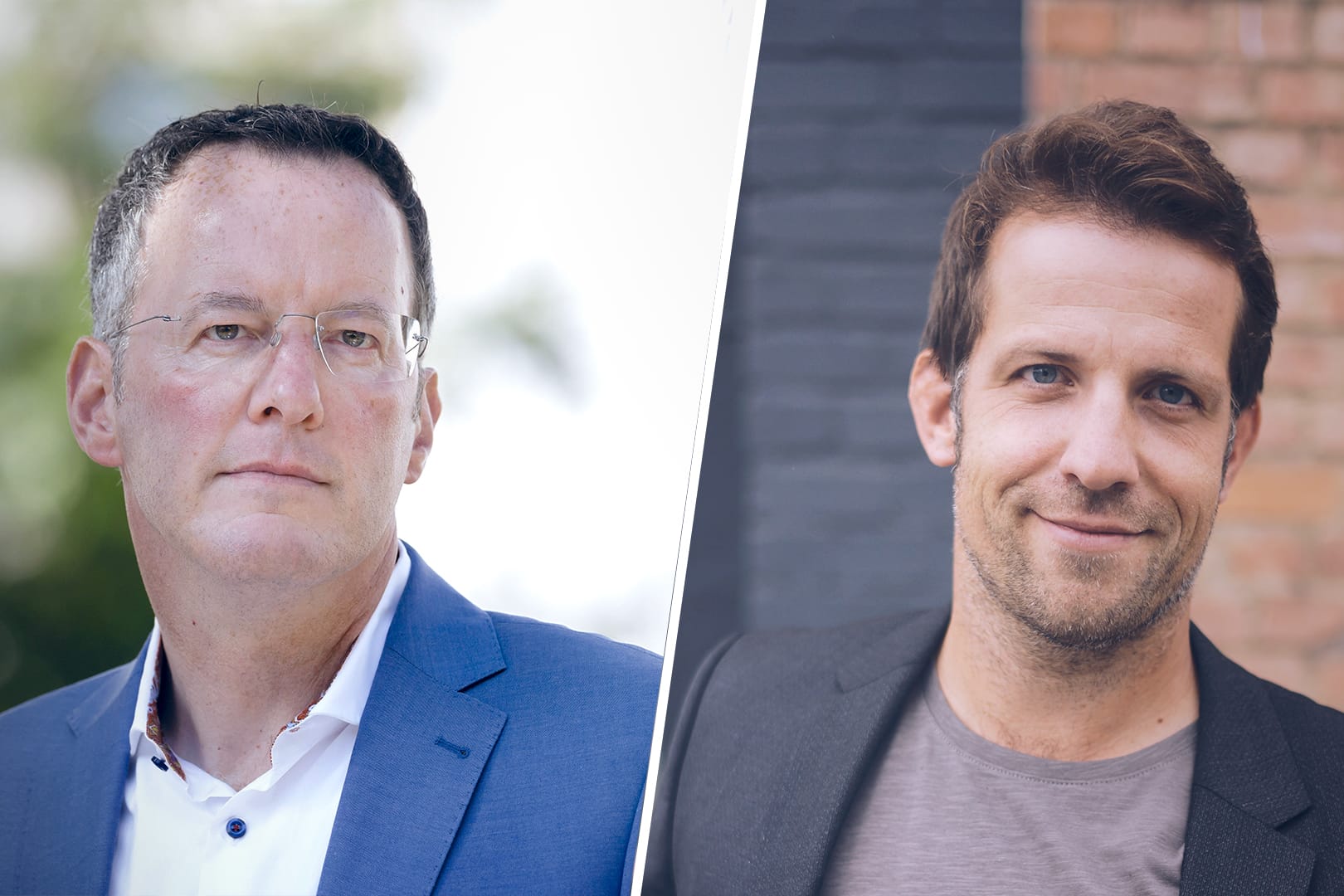 Michael Ebling (l.) und Nino Haase müssen in die Stichwahl: Sie hatten die meisten Stimmen bei der Oberbürgermeisterwahl.