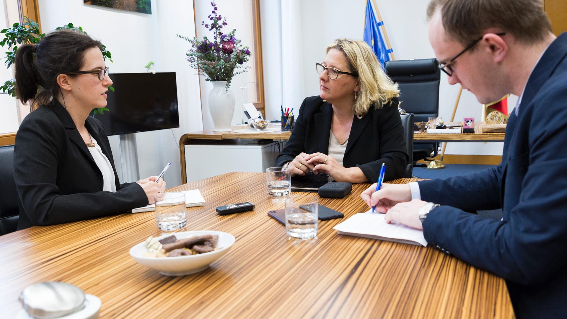 Svenja Schulze über die Bemühungen Jan Böhmermanns, SPD-Vorsitzender zu werden: "Die SPD ist keine Bühne für Satiriker, sondern eine stolze Partei."