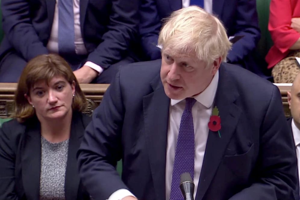 Premier Boris Johnson im Unterhaus: Für seinen Plan im Dezember neu zu wählen, bekam er keine Mehrheit.