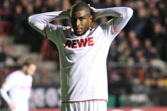 Enttäuscht: Anthony Modeste schied mit dem 1. FC Köln in der zweiten Pokalrunde aus.