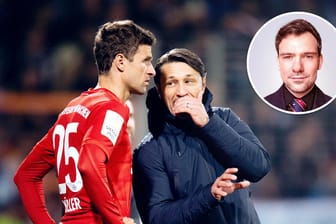 Bayern-Trainer Niko Kovac im Gespräch mit Thomas Müller: Der Rekordmeister hat aktuell offensichtliche Probleme.