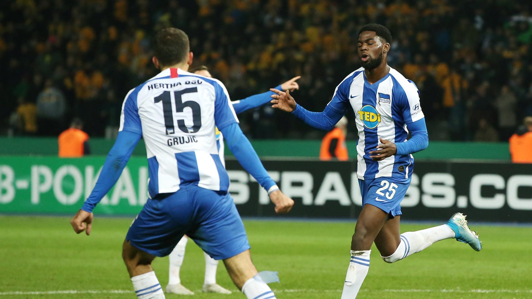 Jordan Torunarigha: Der Abwehrspieler schoss seine Hertha ins Elfmeterschießen gegen Dresden.