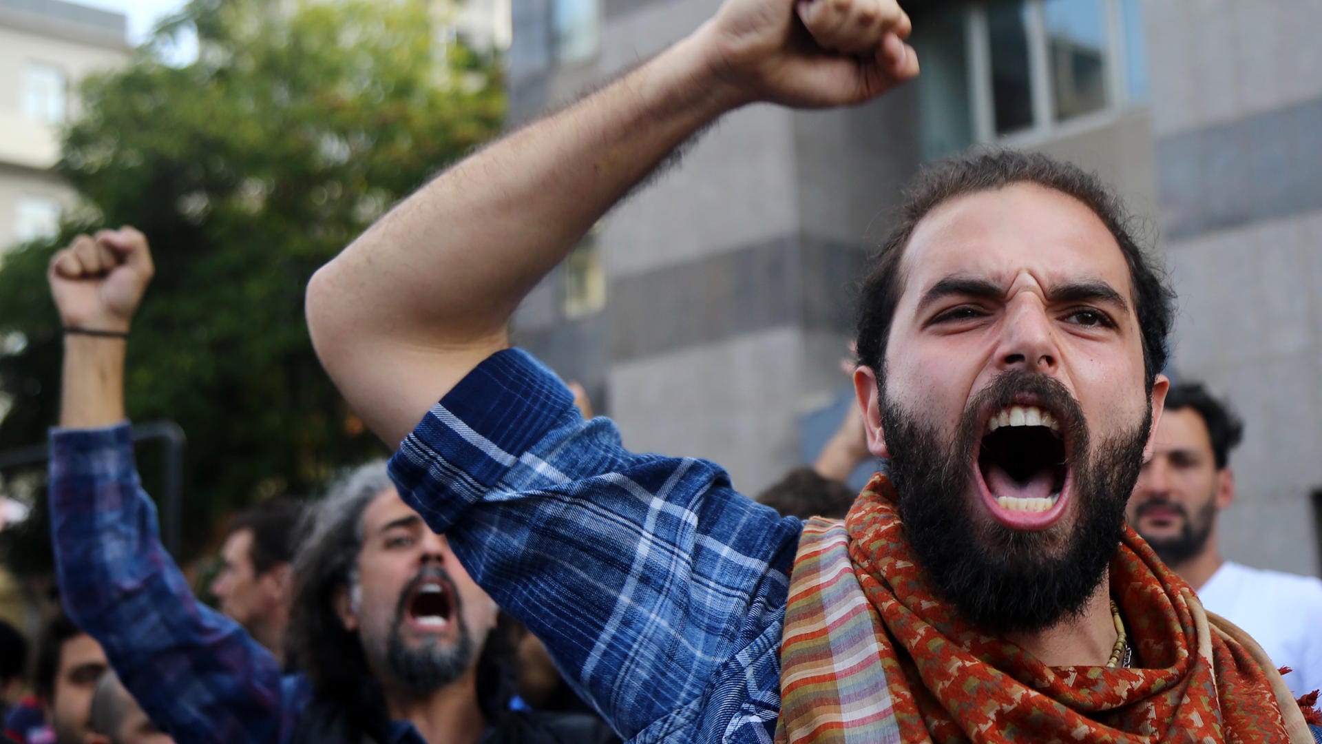 Demonstranten in Beirut.