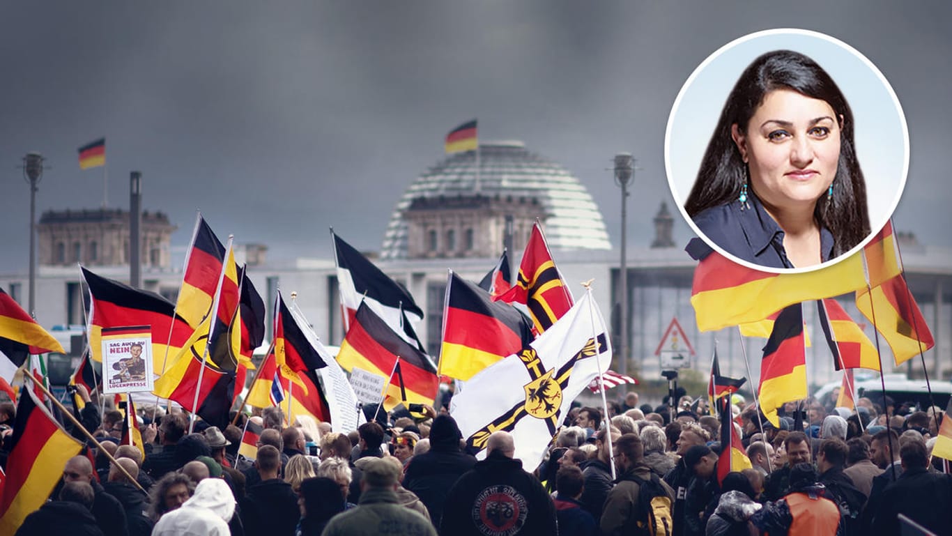 Rechte Demo in Berlin: Gegenrede totschlagen und die eigene "Meinung" zum Mainstream ohne Widerspruch machen.