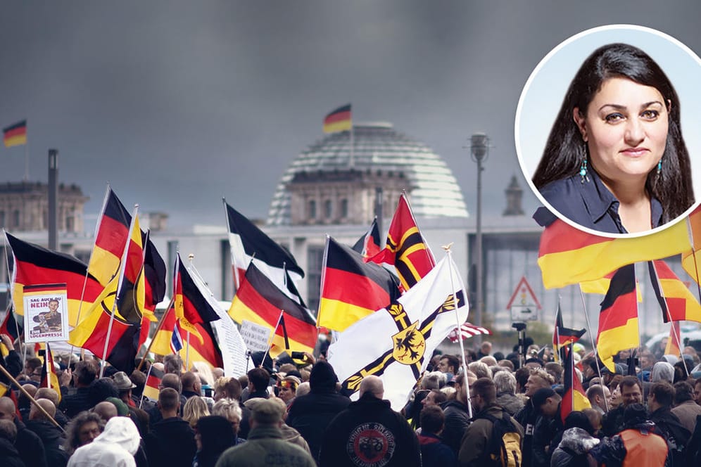 Rechte Demo in Berlin: Gegenrede totschlagen und die eigene "Meinung" zum Mainstream ohne Widerspruch machen.