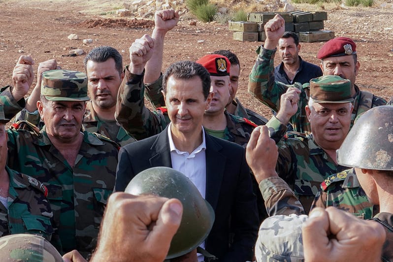 Syriens Machthaber besucht eine Militärbasis: Baschar al-Assad lehnt den Vorschlag für eine internationale Sicherheitszone ab.