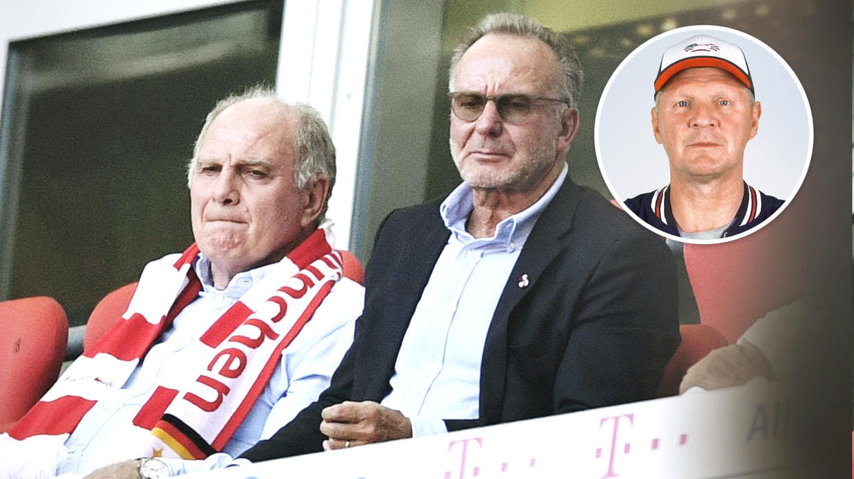 Noch-Präsident Uli Hoeneß (l.) und Vorstandsboss Karl-Heinz Rummenigge. Stefan Effenberg rät den Bossen, sich den Kader noch mal ganz genau anzuschauen.