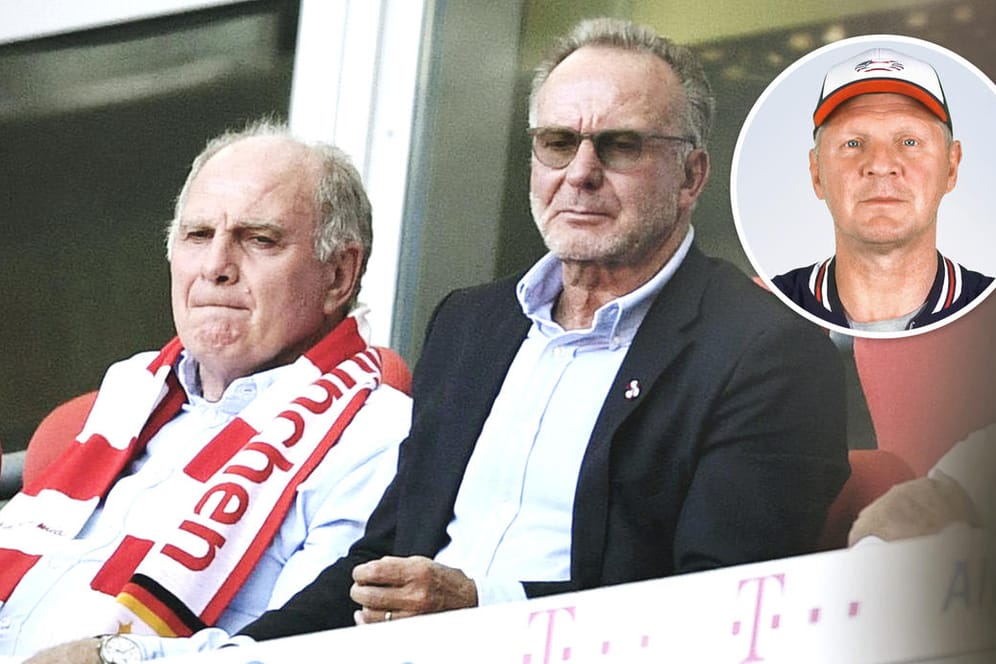 Noch-Präsident Uli Hoeneß (l.) und Vorstandsboss Karl-Heinz Rummenigge. Stefan Effenberg rät den Bossen, sich den Kader noch mal ganz genau anzuschauen.