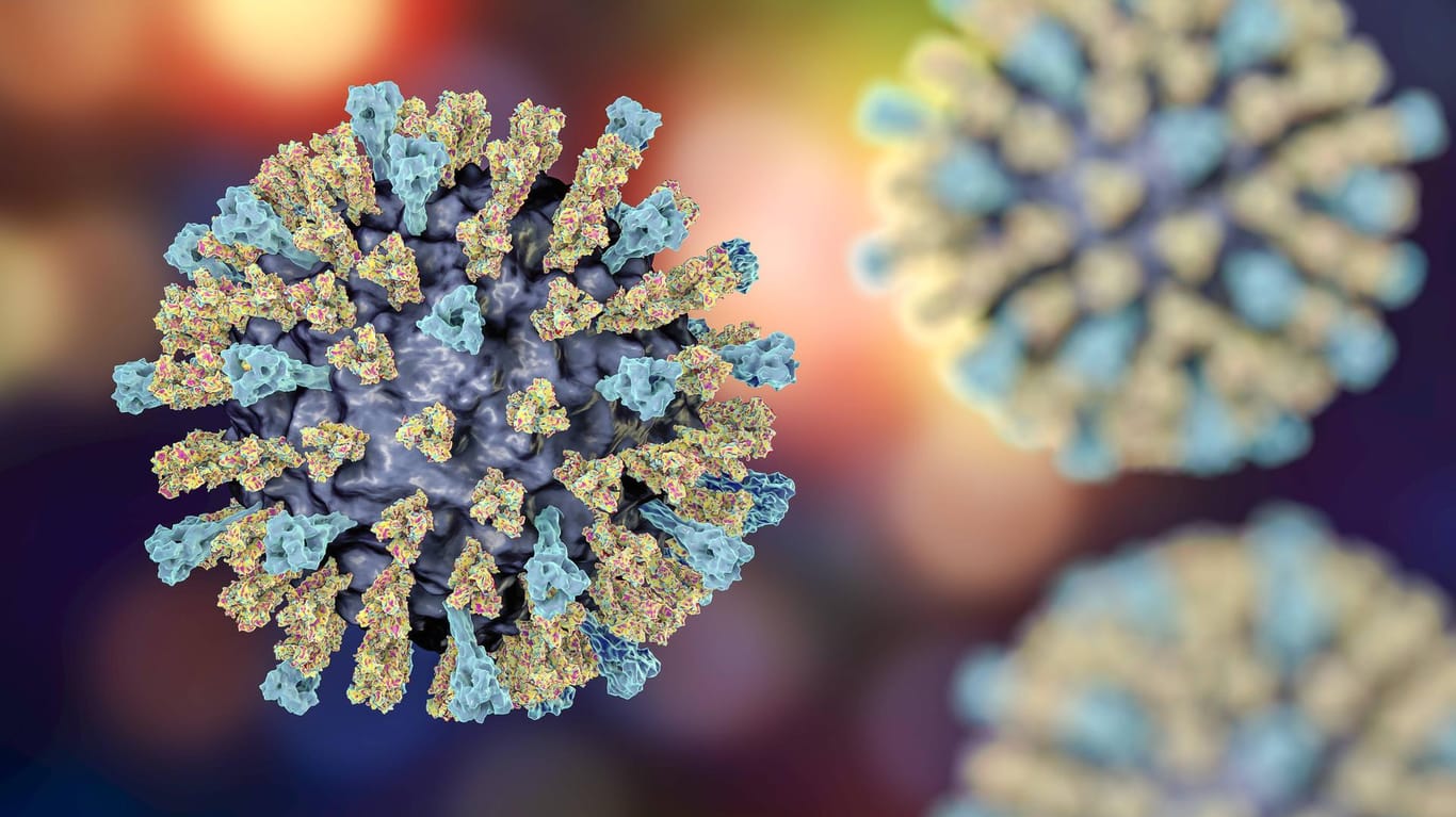 Masernvirus: Hohes Fieber, trockener Husten, Schnupfen und Halsschmerzen gehören zu den ersten Anzeichen von Masern.