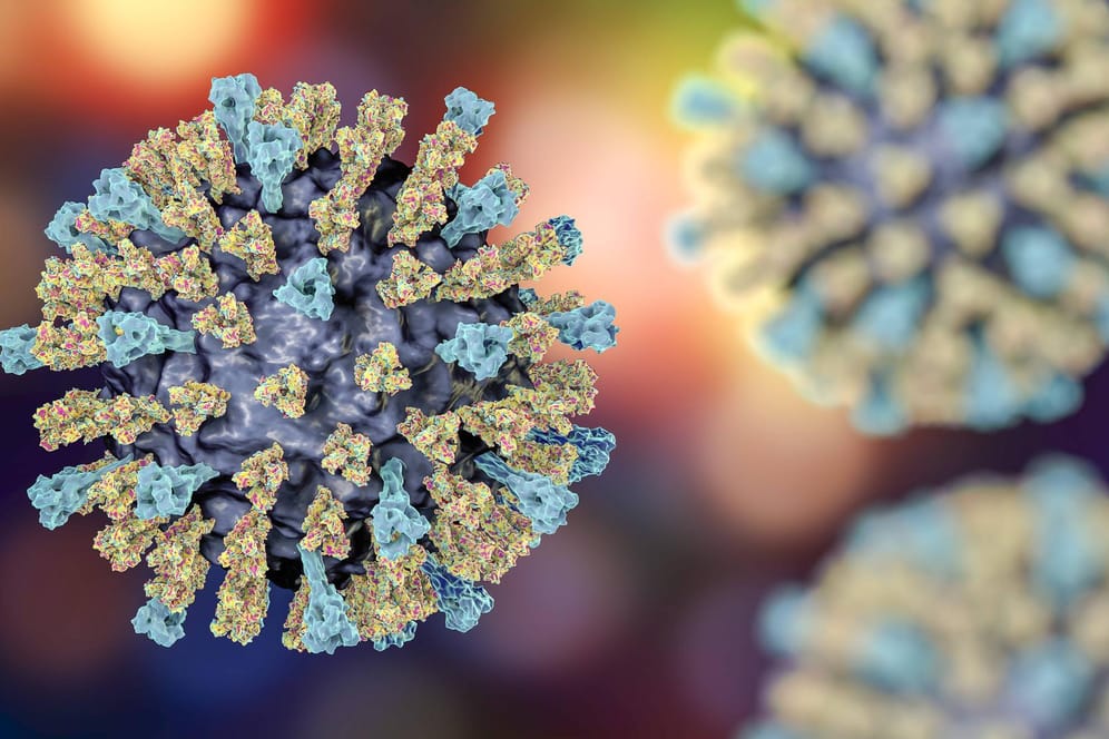 Masernvirus: Hohes Fieber, trockener Husten, Schnupfen und Halsschmerzen gehören zu den ersten Anzeichen von Masern.