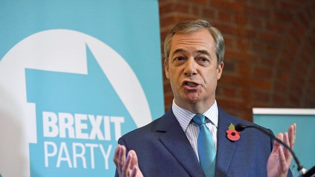 Nigel Farage, Vorsitzender der Brexit-Partei, lehnt einen Deal mit der EU ab.