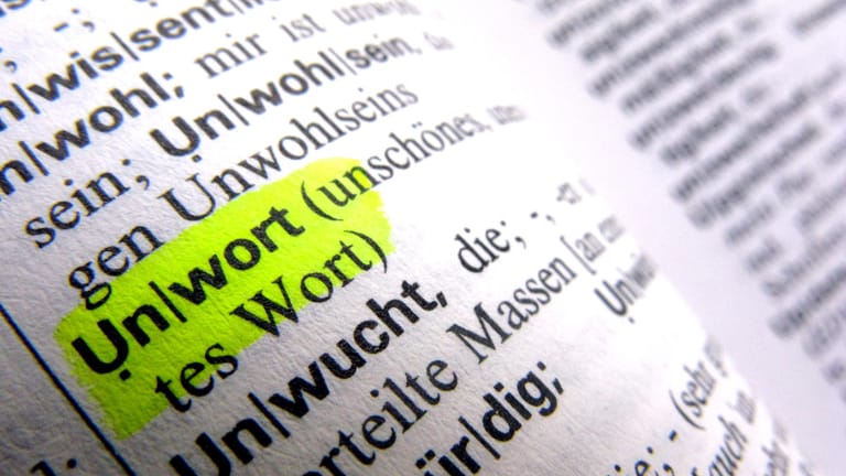 Das Wort "Unwort" in einem Wörterbuch: Mittlerweile sind bei der Jury zur Wahl des Unwortes über 200 Vorschläge eingegangen.