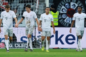 Frustriert: Die Bayern-Stars im Spiel gegen Eintracht Frankfurt.