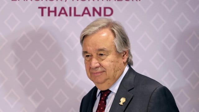 UN-Generalsekretär António Guterres beim Gipfel der Staats- und Regierungschefs der südostasiatischen Staatengemeinschaft(Asean). UN-Generalsekretär António Guterres beim Gipfel der Staats- und Regierungschefs der südostasiatischen Staatengemeinschaft(Asean).