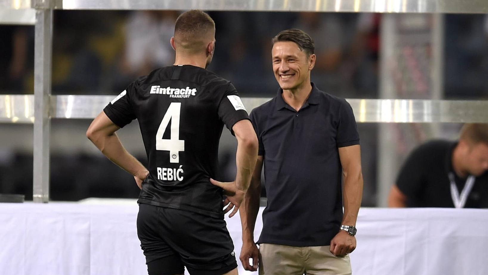 Zu einem Wiedersehen von Ante Rebic (l.) und Niko Kovac kam es in München nicht.