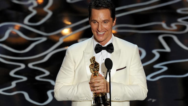 Matthew McConaughey: Für seine Rolle in "Dallas Buyers Club" wurde er 2014 mit dem Oscar als bester Hauptdarsteller ausgezeichnet.