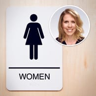 Toilettenzeichen für Frauen: Privatsphäre in der Beziehung muss sein.