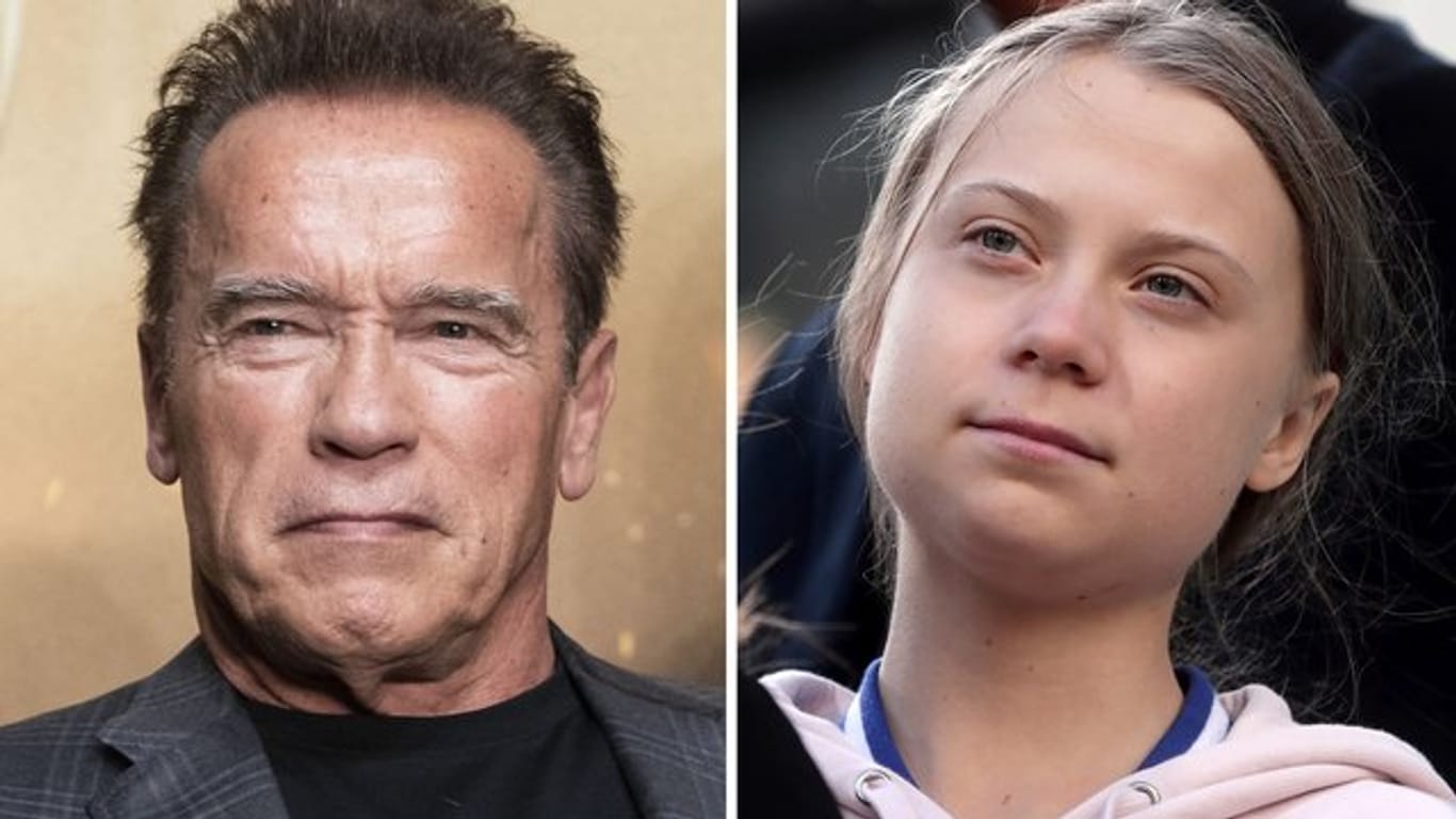 Arnold Schwarzenegger und Greta Thunberg haben eine Radtour gemacht.