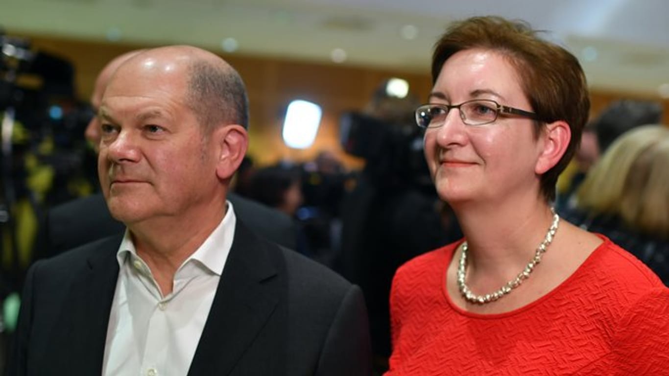 Das Kandidatenpaar um den SPD-Vorsitz Klara Geywitz und Olaf Scholz.