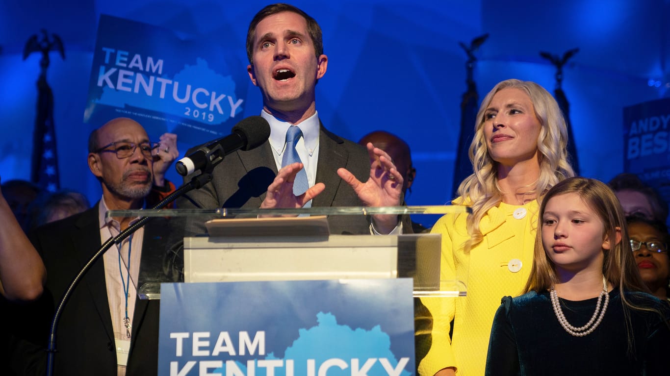 Der Demokrat Andy Beshear wird offenbar der nächste Gouverneur von Kentucky.