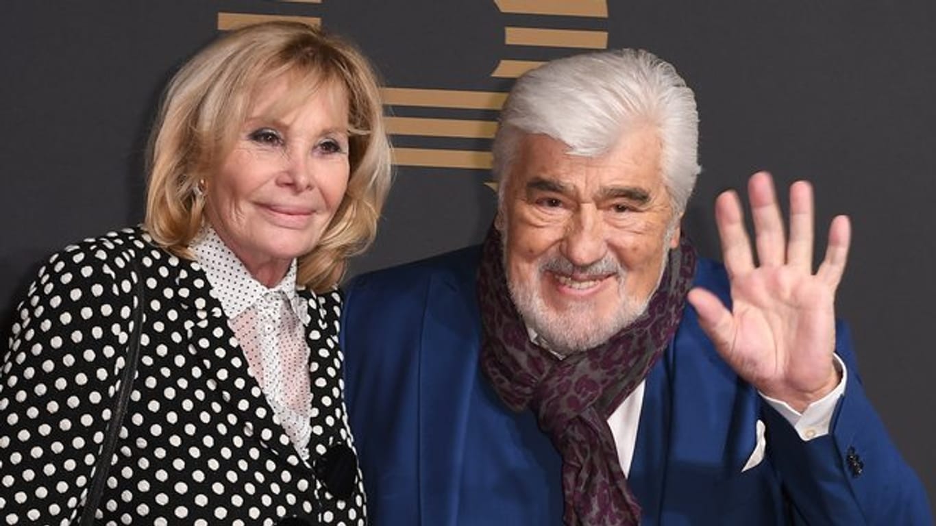 Mario Adorf und seine Frau Monique Faye 2018 in Berlin.