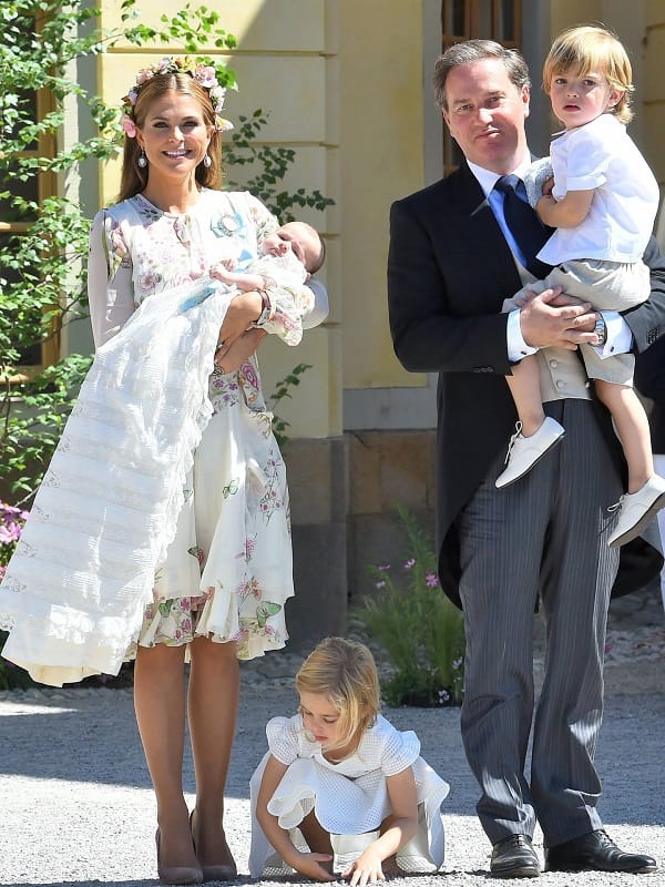Prinzessin Madeleine und Prinz Christopher O'Neill mit den drei gemeinsamen Kindern: Prinzessin Adrienne, Prinzessin Leonore und Prinz Nicolas.