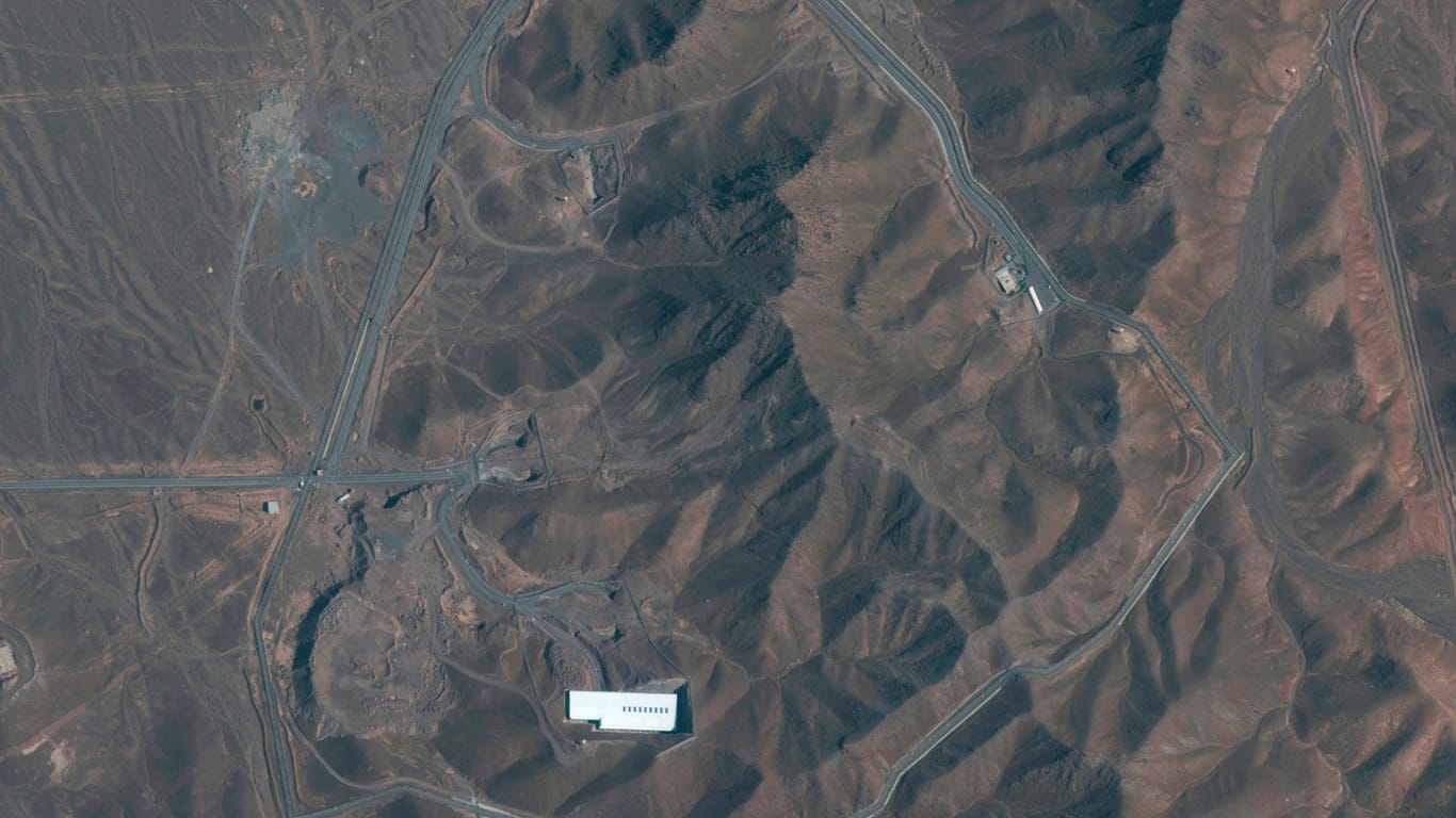 Satellitenbild der Atomanlage Fordo: Der Iran hat die Urananreicherung hier wieder aufgenommen.