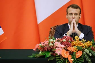 Frankreichs Präsident Emmanuel Macron: Er hat die Uneinigkeit in der Nato scharf kritisiert.