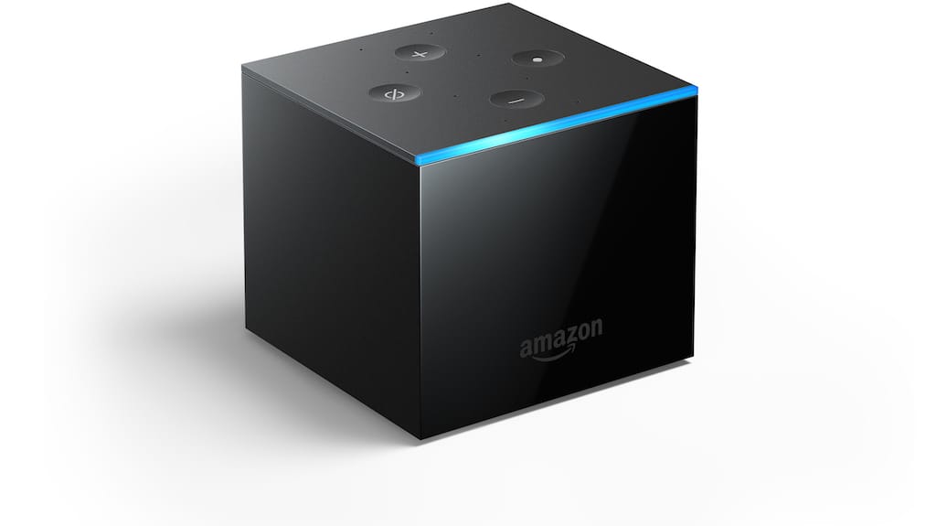 Das Herstellerbild zeigt einen Fire TV Cube ohne Kabel: Das Gadget bringt Amazon Alexa auf den Fernseher.