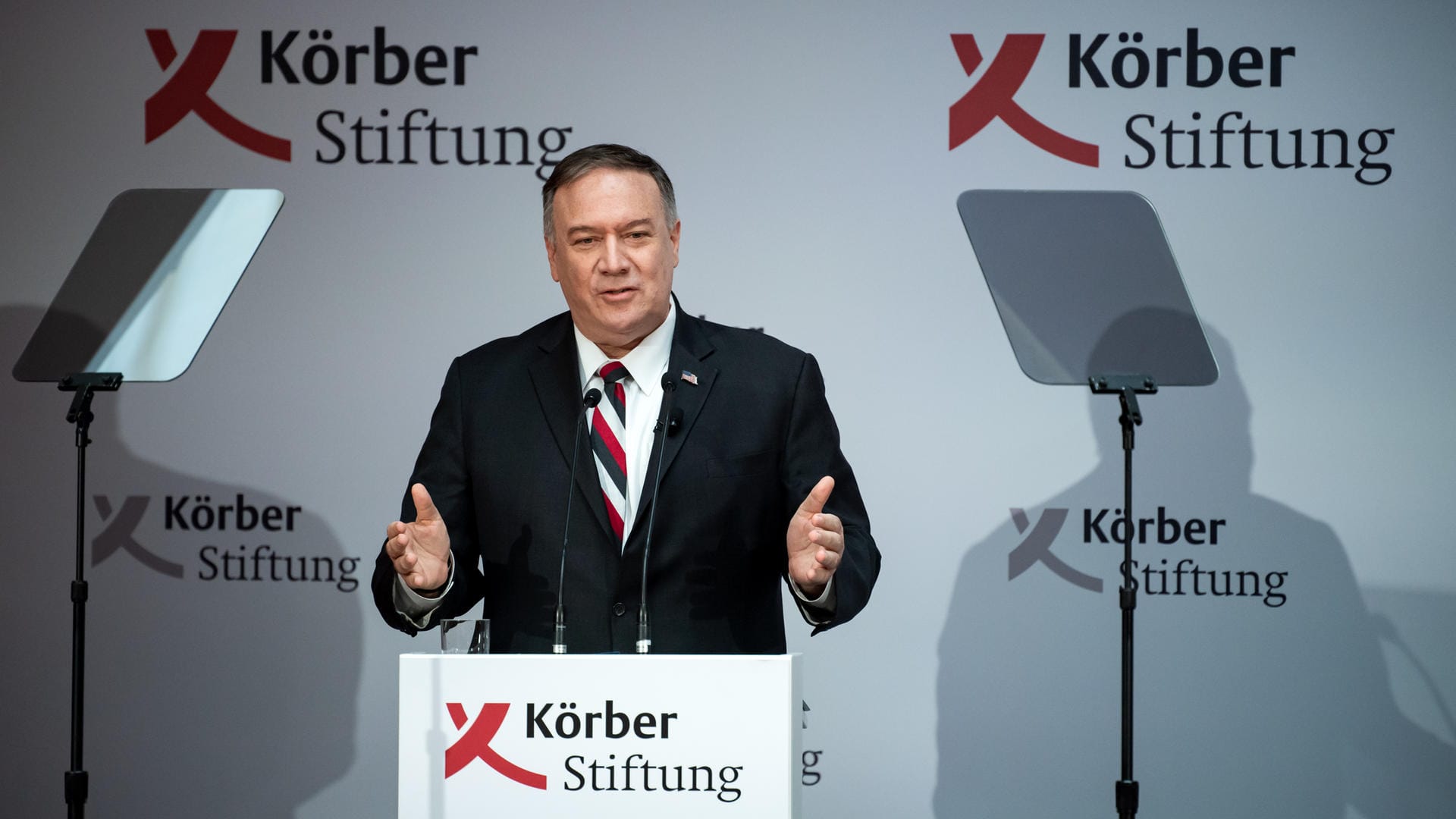 Mike Pompeo, US-Außenminister, spricht beim Körber Global Leaders Dialogue.