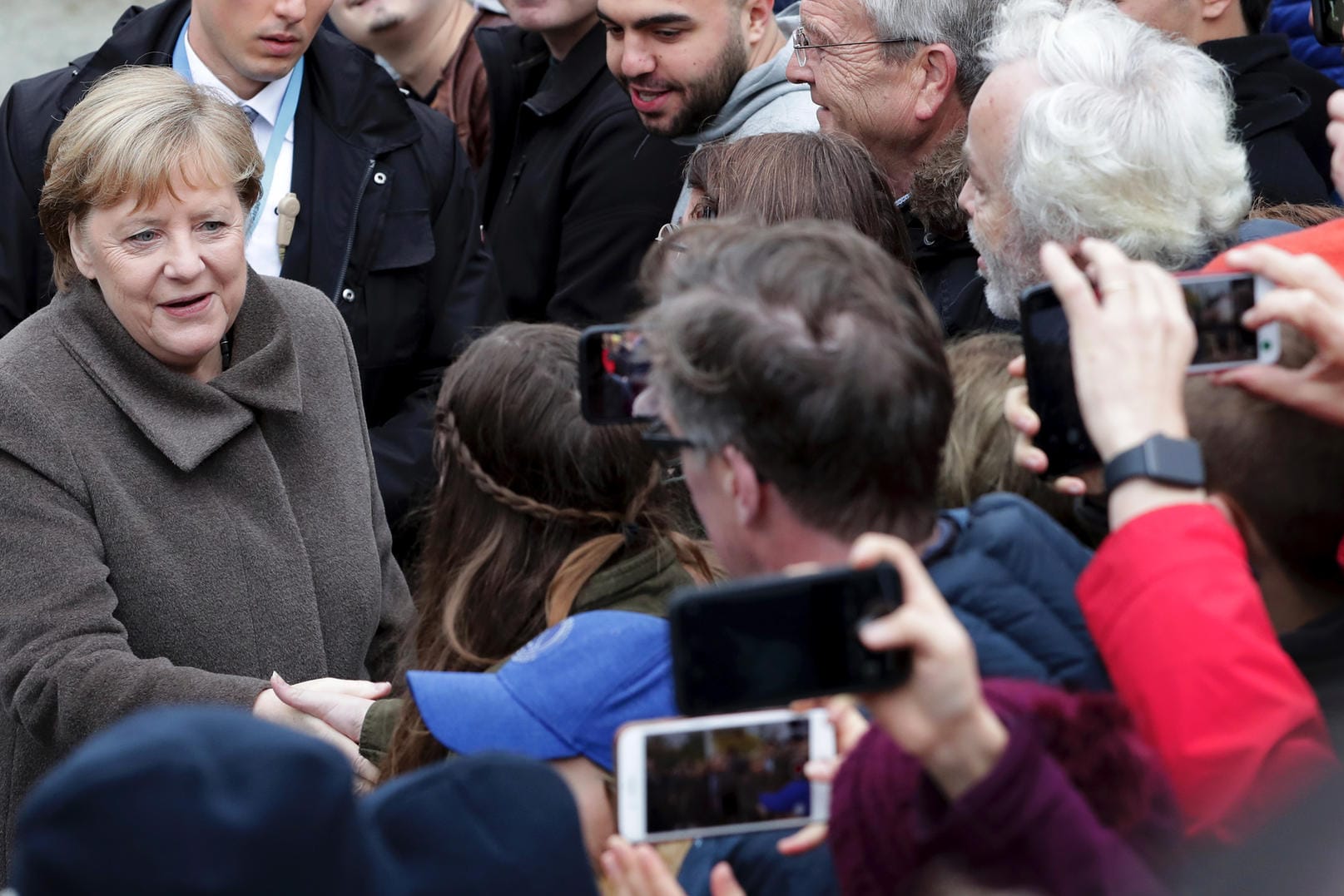 Kanzlerin Angela Merkel bei der Gedenkveranstaltung an der Bernauer Straße.