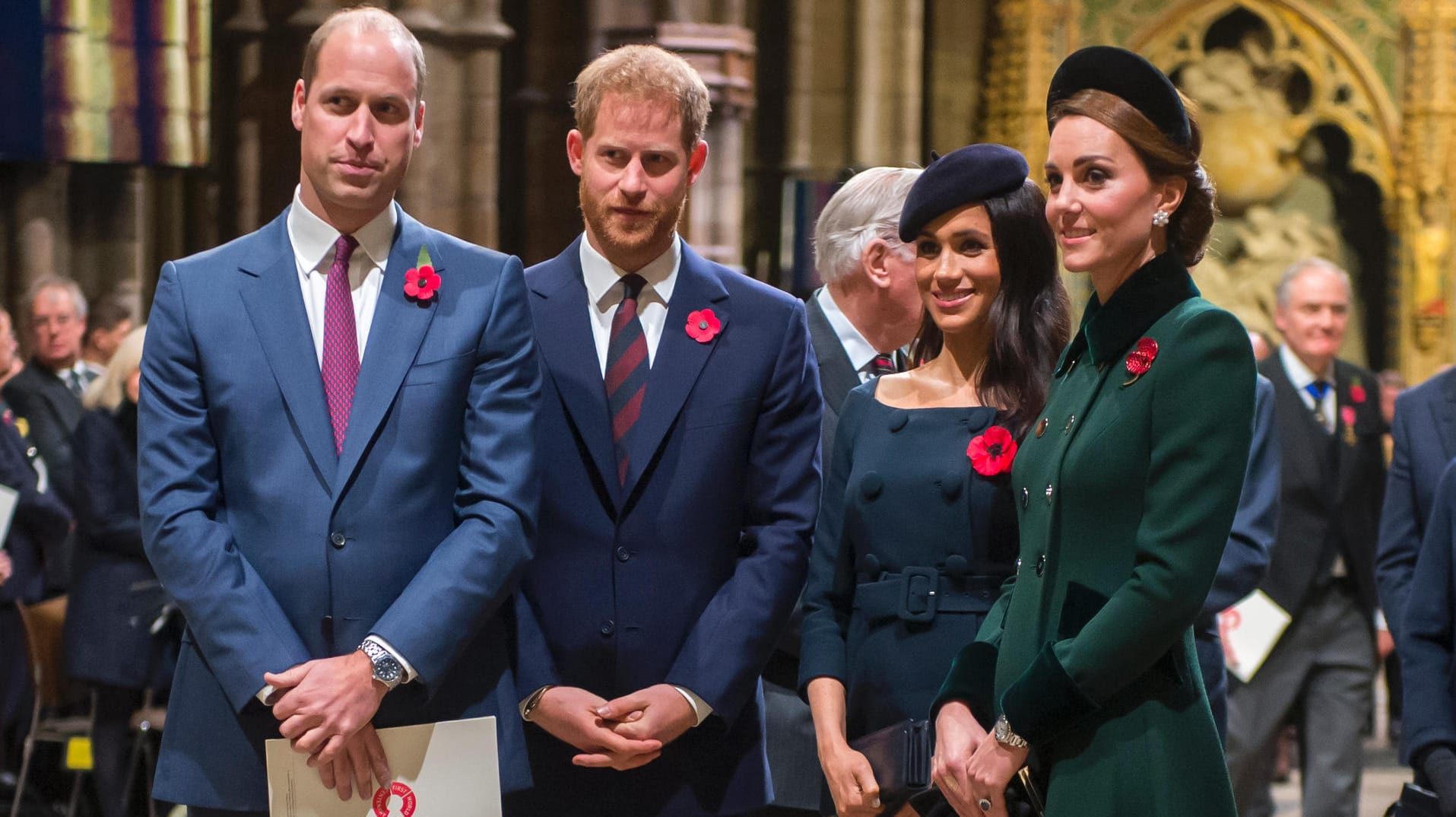 William, Harry, Kate und Meghan: Die Royals sind nur noch selten gemeinsam zu sehen. Jetzt traten sie wieder gemeinsam beim Remembrance Festival in London auf.