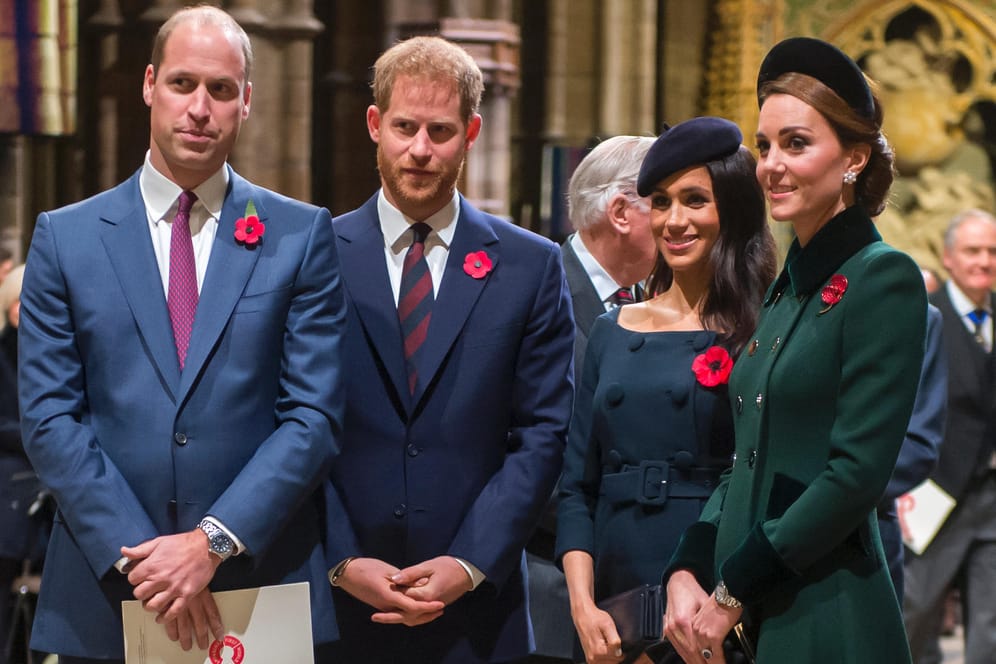 William, Harry, Kate und Meghan: Die Royals sind nur noch selten gemeinsam zu sehen. Jetzt traten sie wieder gemeinsam beim Remembrance Festival in London auf.