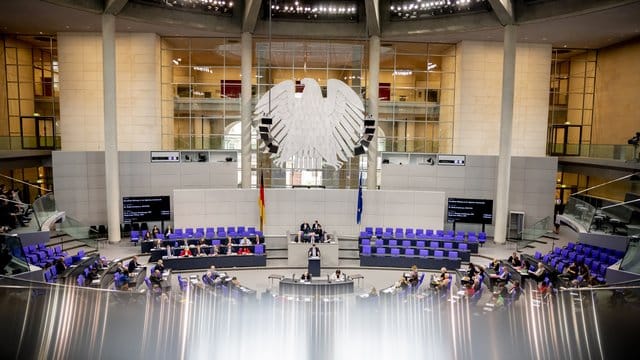 Der Plenarsaal des Deutschen Bundestags.
