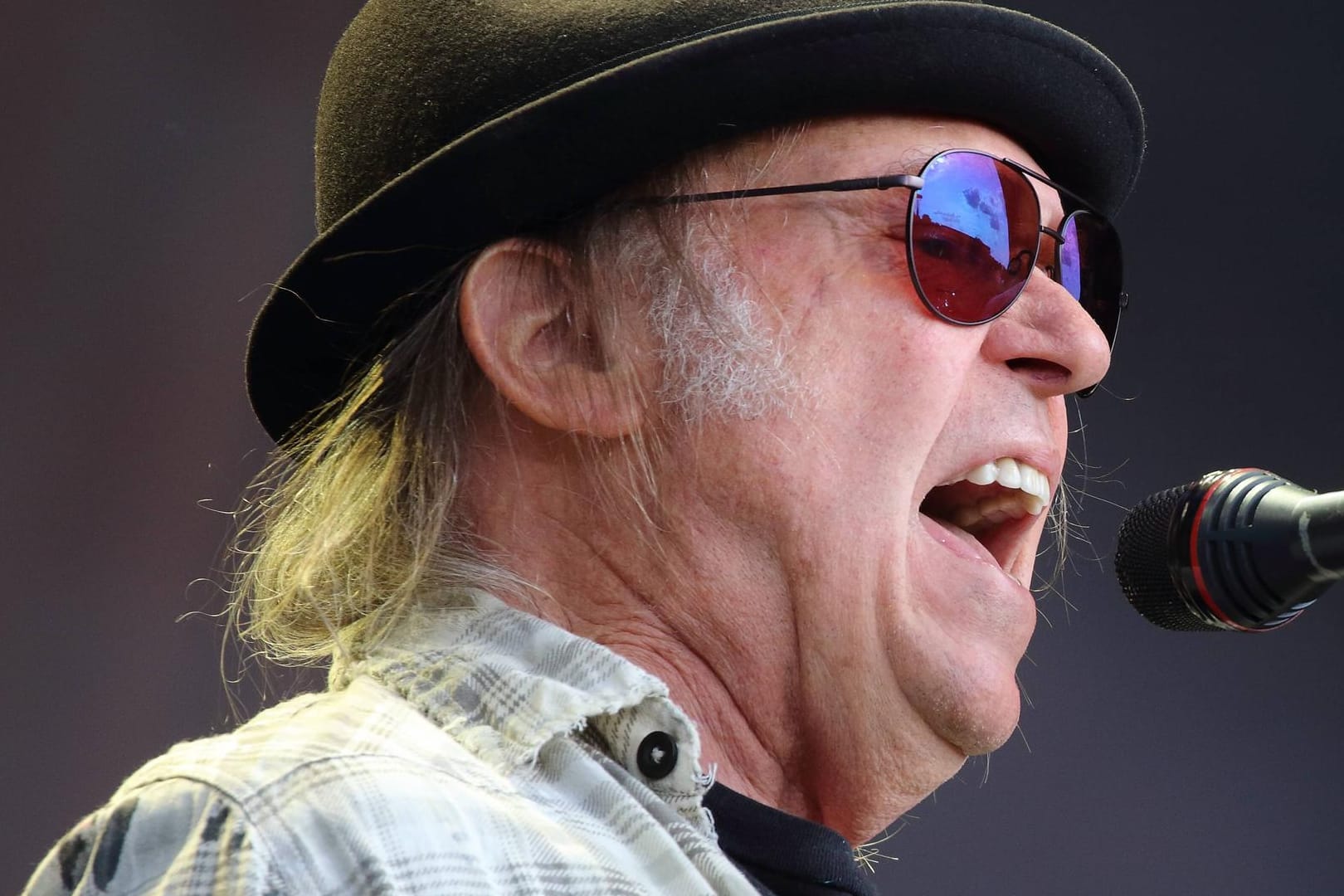 Neil Young in London: Der kanadische Musiker will in den USA mitmischen. (Archivbild)