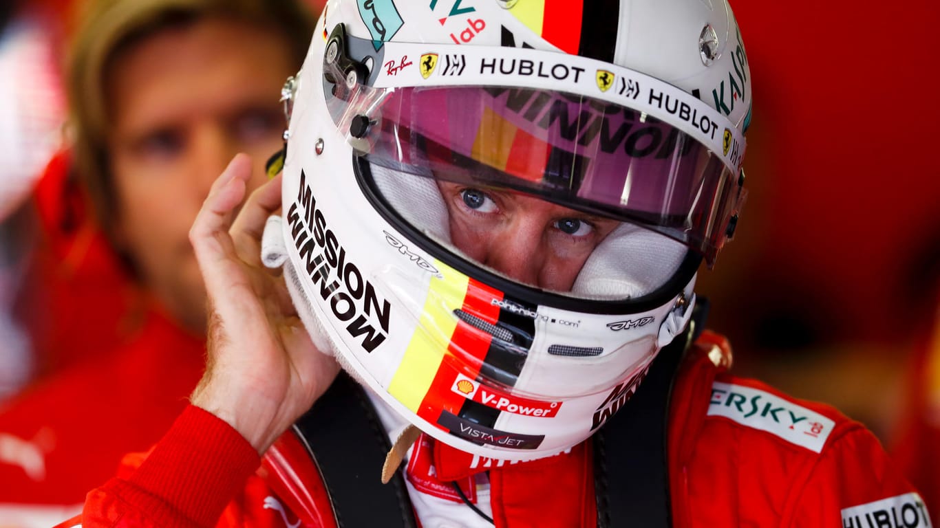 Hatte in seiner Karriere mehr als 60 unterschiedliche Helm-Designs: Ferrari-Star Sebastian Vettel.