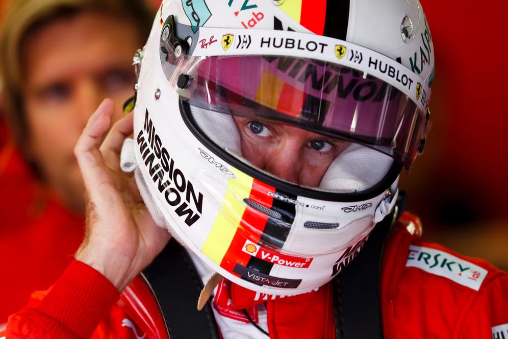 Hatte in seiner Karriere mehr als 60 unterschiedliche Helm-Designs: Ferrari-Star Sebastian Vettel.