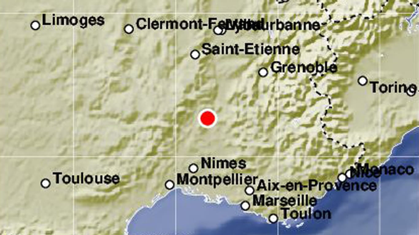 Epizentrum des Erdbebens in Südostfrankreich: Bei den schweren Erschütterungen am Montag wurden vier Menschen verletzt.