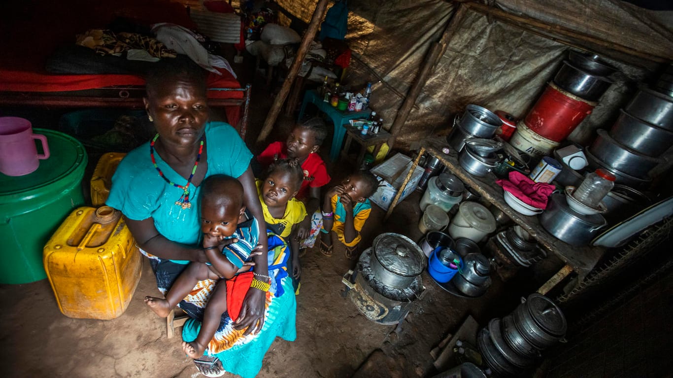 Eine Familie im Südsudan.